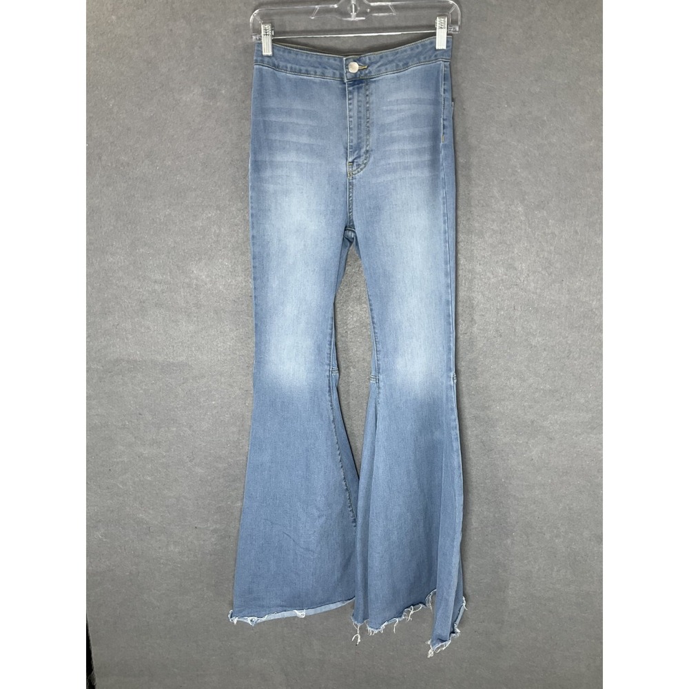 Free People Woman Jeans‎ Sz 27R Blue Flare High Rise Party Date Night Rodeo